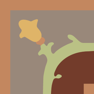 Border corner tile Enredadera Esquina with flowers and petals, leaves and foliage, bands and lines